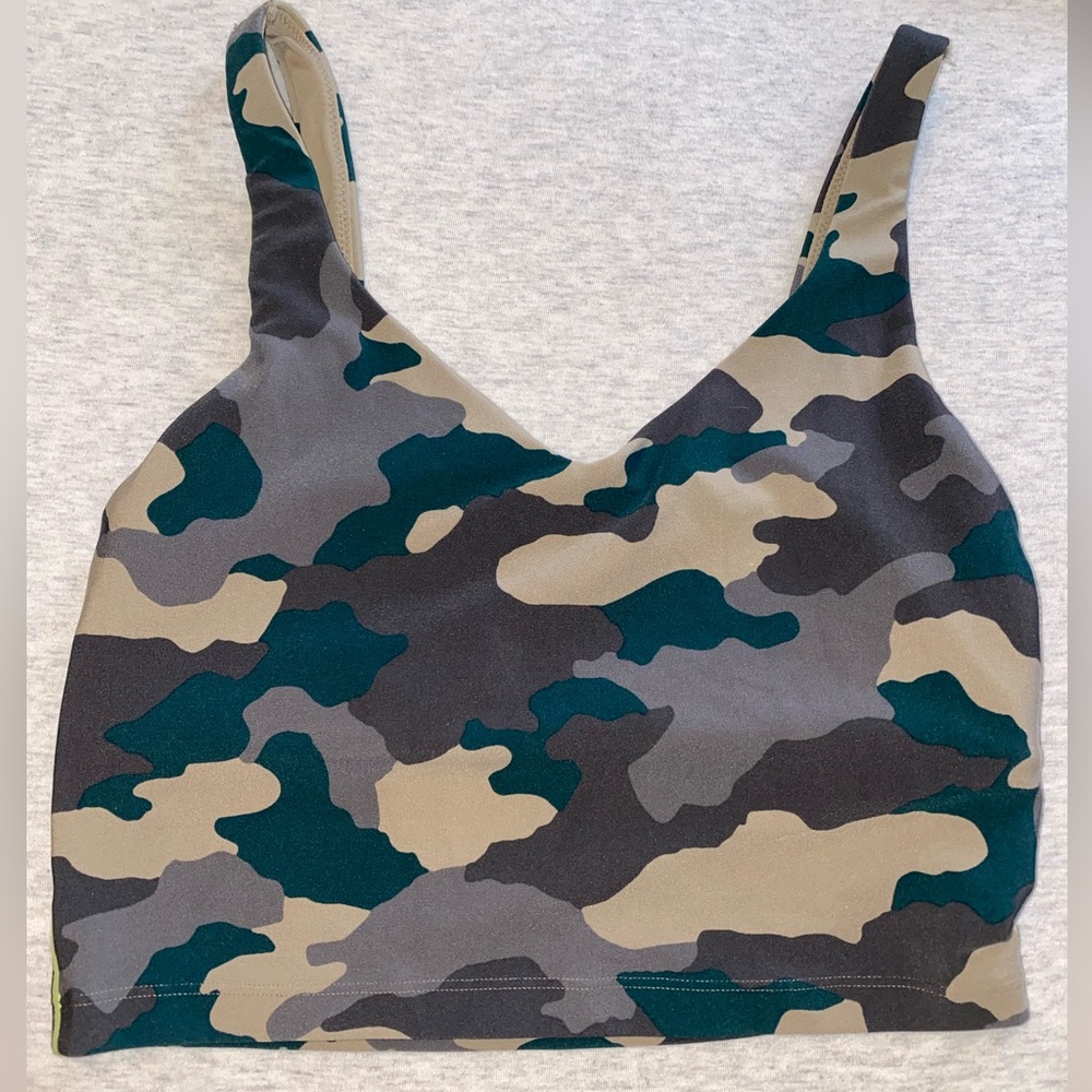 Aerie Workout Crop Top - Camouflage/ Army print